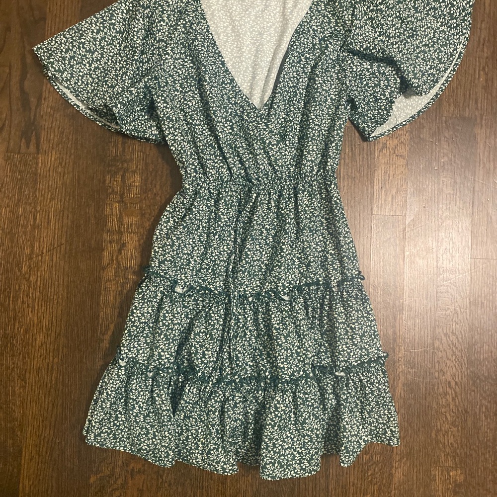 SHEIN floral/greenery mini dress